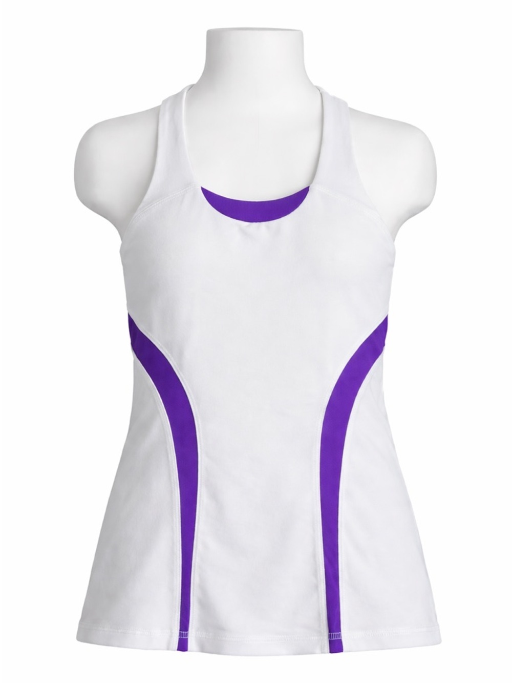 Size 8 Ivivva Girls Racerback Tennis Tank White Purple Athletic Active Top